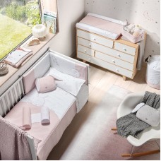 Colcha y Protector Sleepy Rosa 60x120 Petit Praia